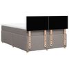 vidaXL Sommier &agrave; lattes de lit avec matelas Taupe 140x190 cm Tissu