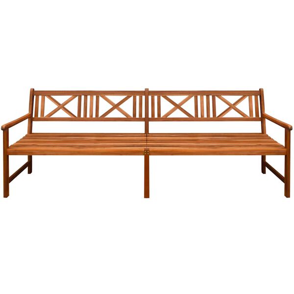 vidaXL Banc de jardin avec coussins 240 cm Bois solide d'acacia