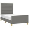 vidaXL Cadre de lit sans matelas gris fonc&eacute; 80x200 cm tissu