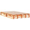 vidaXL Lit biblioth&egrave;que sans matelas cire marron 135x190 cm pin massif