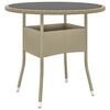 vidaXL Ensemble &agrave; manger de jardin 5 pcs R&eacute;sine tress&eacute;e Beige