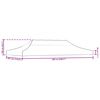 vidaXL Toit de tente de réception 6x3 m Beige 270 g/m²