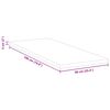 vidaXL Surmatelas en Coco Blanc 90 x 190 cm Tissu jacquard