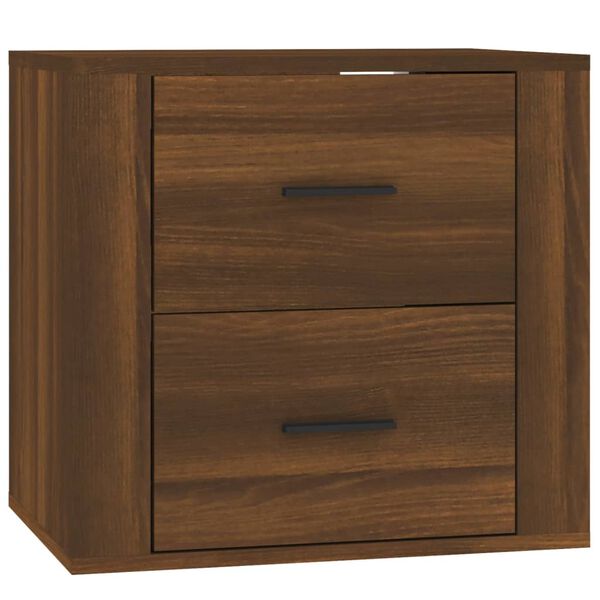 vidaXL Table de chevet murale Ch&ecirc;ne marron 50x36x47 cm