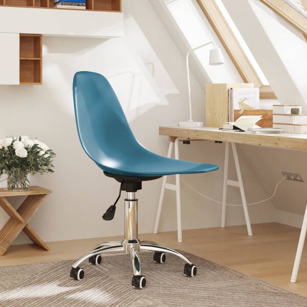 vidaXL Chaise de bureau pivotante Turquoise PP