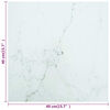 vidaXL Dessus de table blanc 40x40 cm 6 mm verre tremp&eacute; design marbre