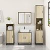 vidaXL Armoire de salle de bain ch&ecirc;ne sonoma bois d'ing&eacute;nierie m&eacute;tal