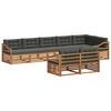 vidaXL Ensemble de canap&eacute;s d'ext&eacute;rieur 8 pc Naturel et Anthracite