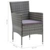 vidaXL Ensemble &agrave; manger de jardin 5 pcs Gris