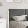 vidaXL T&ecirc;te de lit capitonn&eacute;e Blanc et gris clair 140 cm Pin massif
