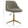 vidaXL Chaises pivotantes &agrave; manger lot de 2 gris clair velours
