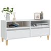 vidaXL Meuble TV blanc 100x34,5x44,5 cm bois d'ing&eacute;nierie