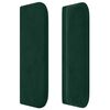 vidaXL T&ecirc;te de lit avec oreilles Vert fonc&eacute; 203x16x78/88 cm Velours
