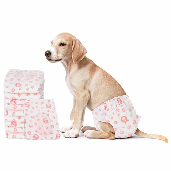 vidaXL Couche jetable pour chienne 50 pcs Blanc XL