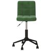 vidaXL Chaises pivotantes &agrave; manger lot de 4 vert fonc&eacute; velours