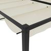 vidaXL Tonnelle de jardin avec toit r&eacute;tractable cr&egrave;me 3x3 m acier