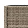 vidaXL Jardini&egrave;re avec &eacute;tag&egrave;re gris r&eacute;sine tress&eacute;e