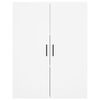 vidaXL Buffet haut Blanc 69,5x34x180 cm Bois d'ing&eacute;nierie