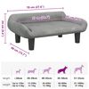 vidaXL Lit pour chien gris clair 70x40x24 cm velours