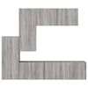 vidaXL Unités murales TV 5 pcs sonoma gris bois d'ingénierie