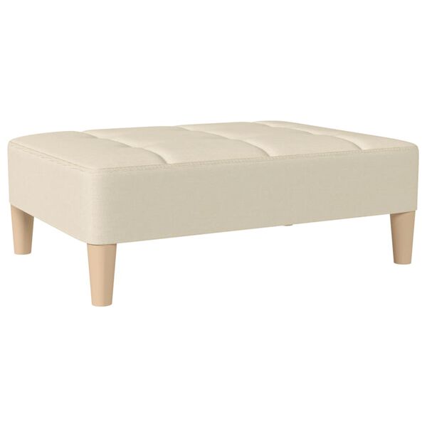 vidaXL Repose-pied Cr&egrave;me 78x56x32 cm Tissu