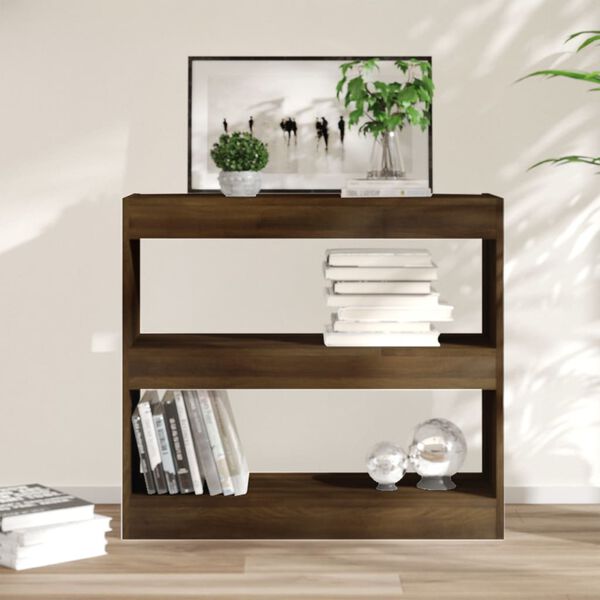 vidaXL Biblioth&egrave;que/S&eacute;parateur de pi&egrave;ce ch&ecirc;ne marron 80x30x72 cm