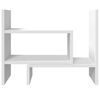 vidaXL Organisateur de bureau blanc 38,5x17x39 cm bois d'ing&eacute;nierie