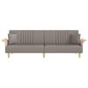 vidaXL Canap&eacute;-lit avec accoudoirs taupe tissu