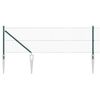 vidaXL Cl&ocirc;ture en fil soud&eacute; avec pointes 10 x 0,5 m Vert Maille