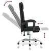 vidaXL Fauteuil de massage inclinable de bureau Noir Similicuir