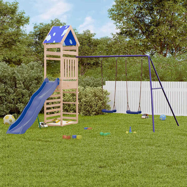 vidaXL Aire de jeux d'ext&eacute;rieur bois de pin massif