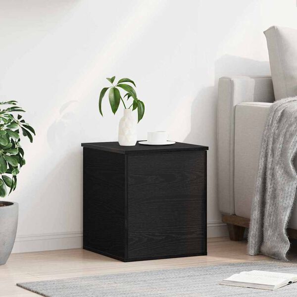 vidaXL Bo&icirc;te de Rangement Ch&ecirc;ne noir 40 x 42 x 46 cm Bois d'ing&eacute;nierie