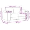 vidaXL Canap&eacute; 2 pcs Gris clair 219 x 80 x 82 cm tissu