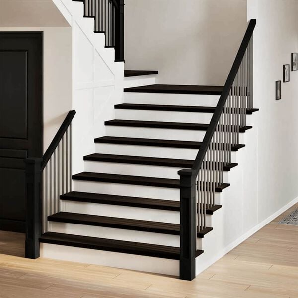 vidaXL Marches d'escalier 2 pcs marron fonc&eacute; 110x30x2 cm ch&ecirc;ne massif