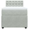 vidaXL Sommier &agrave; lattes de lit et matelas Gris clair 90x200 cm Velours