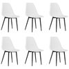 vidaXL Chaises &agrave; manger lot de 6 blanc PP