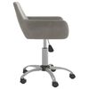 vidaXL Chaise pivotante de salle &agrave; manger Gris clair Velours