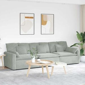 vidaXL Canap&eacute; modulable avec coussins gris clair
