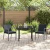 vidaXL Ensemble de salle &agrave; manger pour jardin 3 pcs Noir et gris