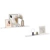 vidaXL &Eacute;tag&egrave;re Murale avec &eacute;tag&egrave;re 2 pcs Marbre blanc 100 x 9 x 3 cm