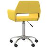 vidaXL Chaise pivotante de salle &agrave; manger Jaune Tissu