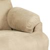 vidaXL Fauteuil inclinable cr&egrave;me tissu microfibre