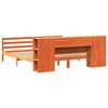 vidaXL Lit biblioth&egrave;que sans matelas cire marron 180x200 cm pin massif