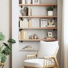 vidaXL &Eacute;tag&egrave;re murale marron clair 80x20x4 cm bois ch&ecirc;ne massif trait&eacute;