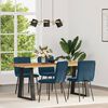 vidaXL Chaises &agrave; manger lot de 4 Bleu Velours
