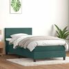 vidaXL Sommier &agrave; lattes de lit et matelas vert fonc&eacute; 100x220cm velours