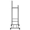 vidaXL Porte-v&ecirc;tements Uni Noir 80 x 53 x 156 cm