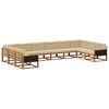 vidaXL Ensemble de canap&eacute;s d'ext&eacute;rieur 10 pc Naturel et Beige