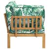 vidaXL Ensemble de Canap&eacute;s avec coussin Motif feuille 133 x 92 x 69 cm