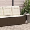 vidaXL Canap&eacute; de jardin avec coussin Noir et blanc cr&egrave;me polyrotin